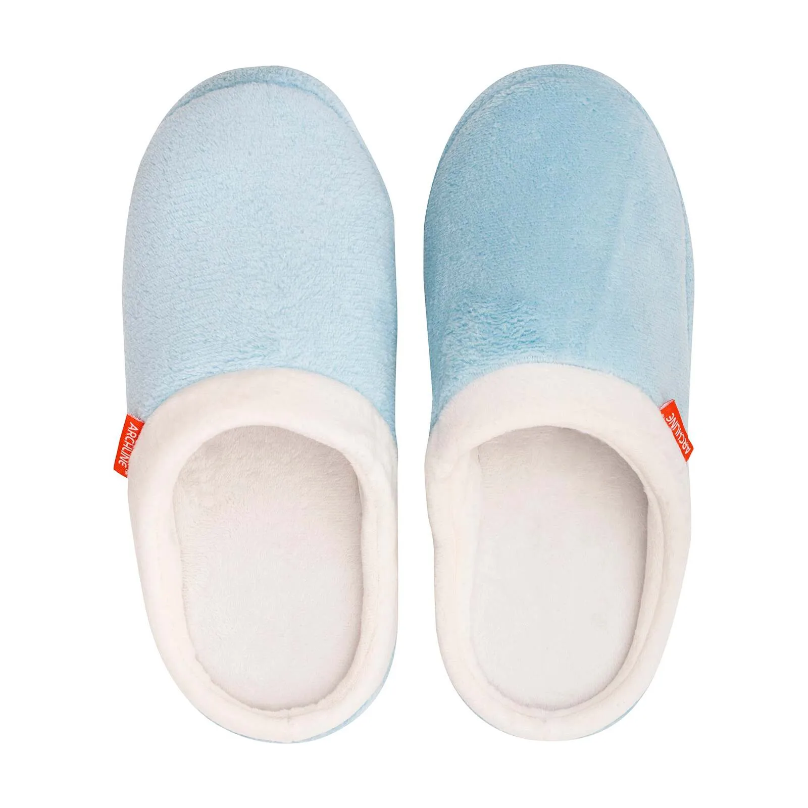 ARCHLINE Orthotic Slippers Slip On Arch Scuffs Pain Relief Moccasins - Baby Blue - EU 40