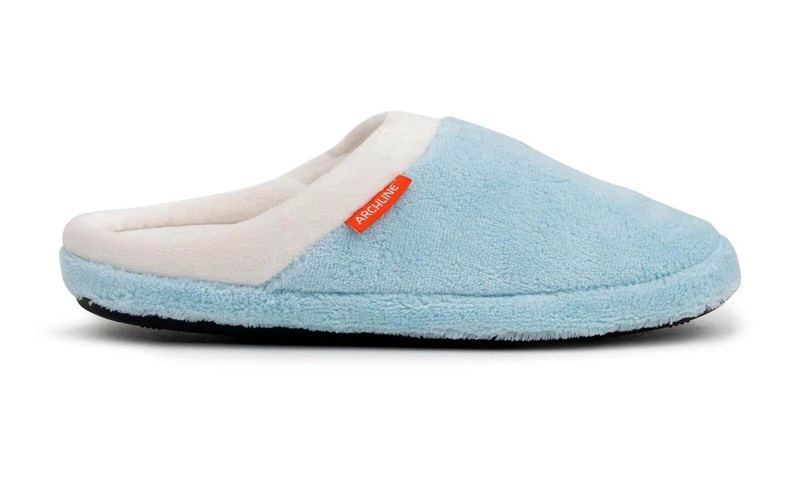 ARCHLINE Orthotic Slippers Slip On Arch Scuffs Pain Relief Moccasins - Baby Blue - EU 40