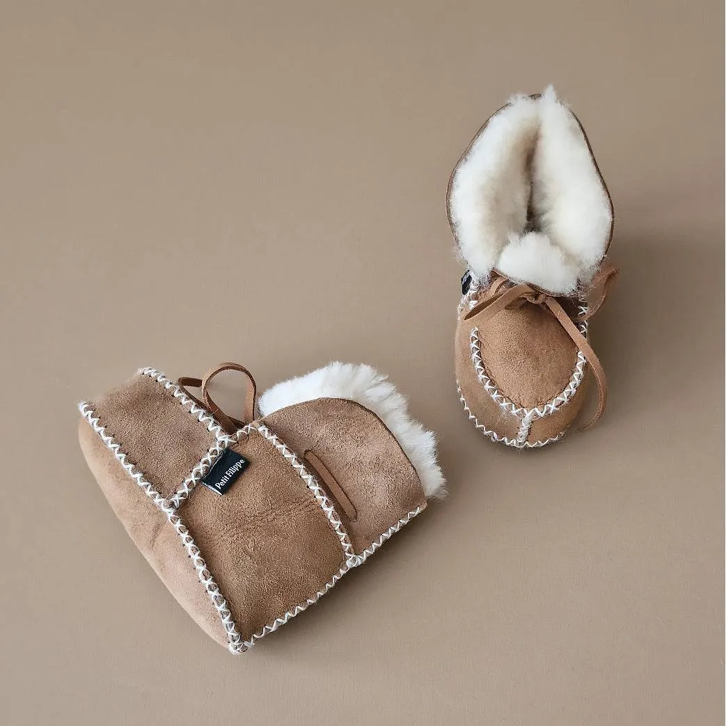 Baby - Lammy Booties - Caramel