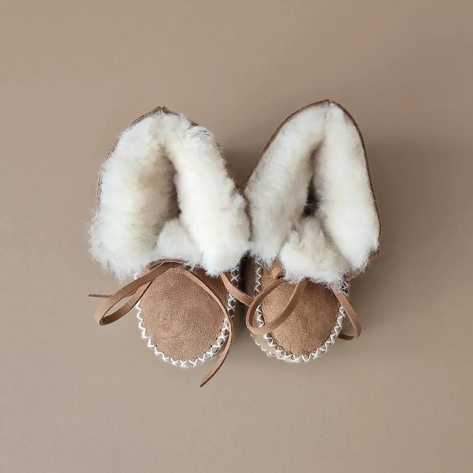Baby - Lammy Booties - Caramel