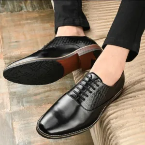 Black Casual Oxford Loafers Shoes For Men