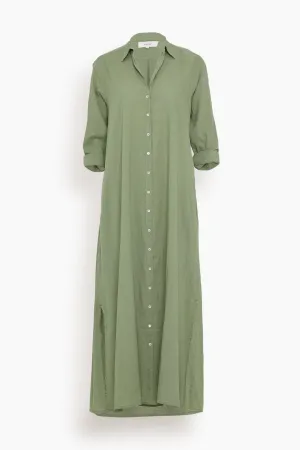Boden Dress in Green Army