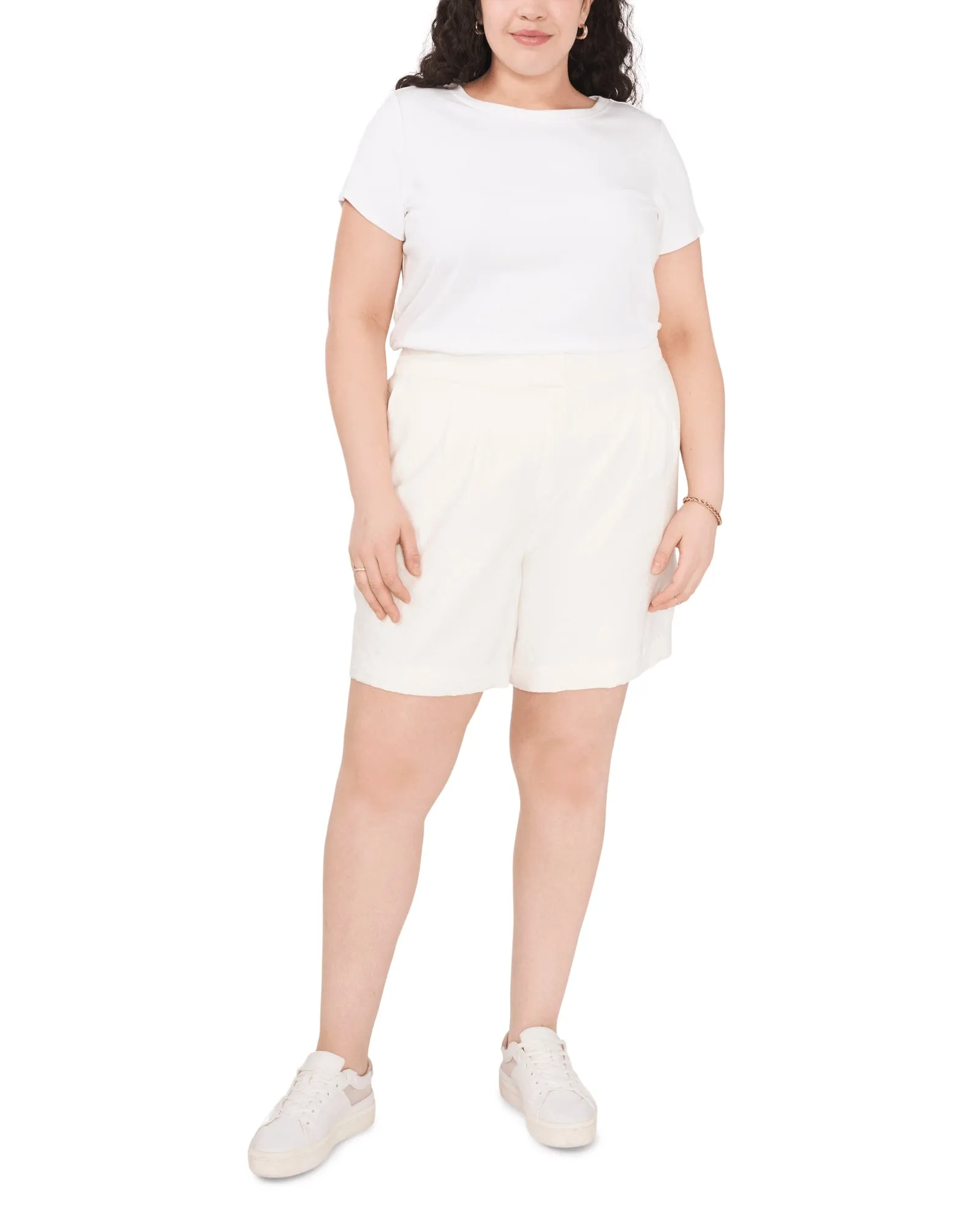 Brylie Rumple Twill Short | NEW IVORY