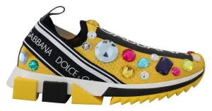 Dolce & Gabbana Gul Sorrento Krystal Sneakers