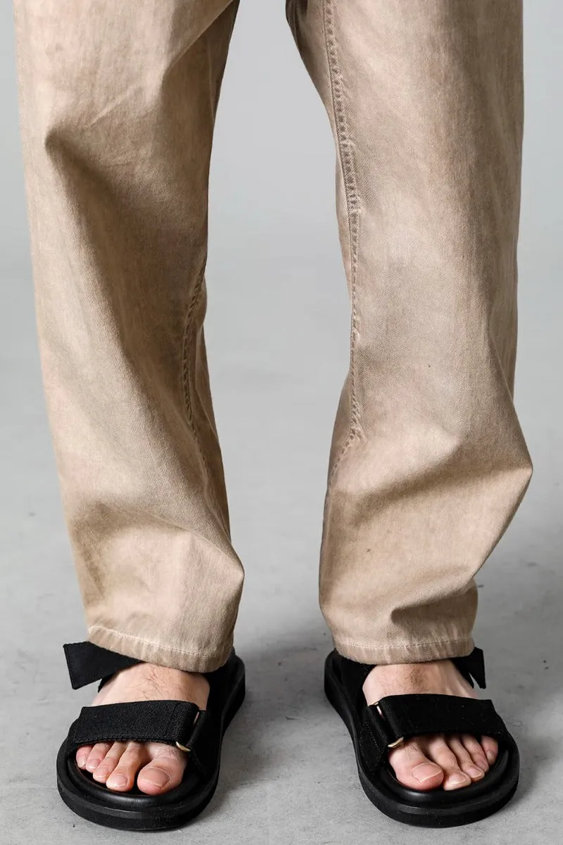Drop Crotch Denim Pants Tan