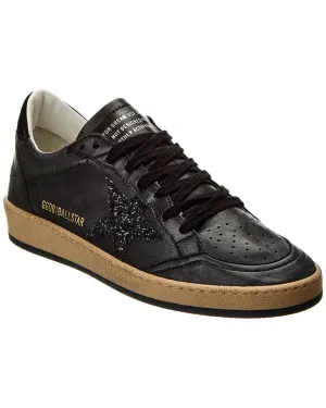 Golden Goose Ballstar Leather & Glitter Sneaker