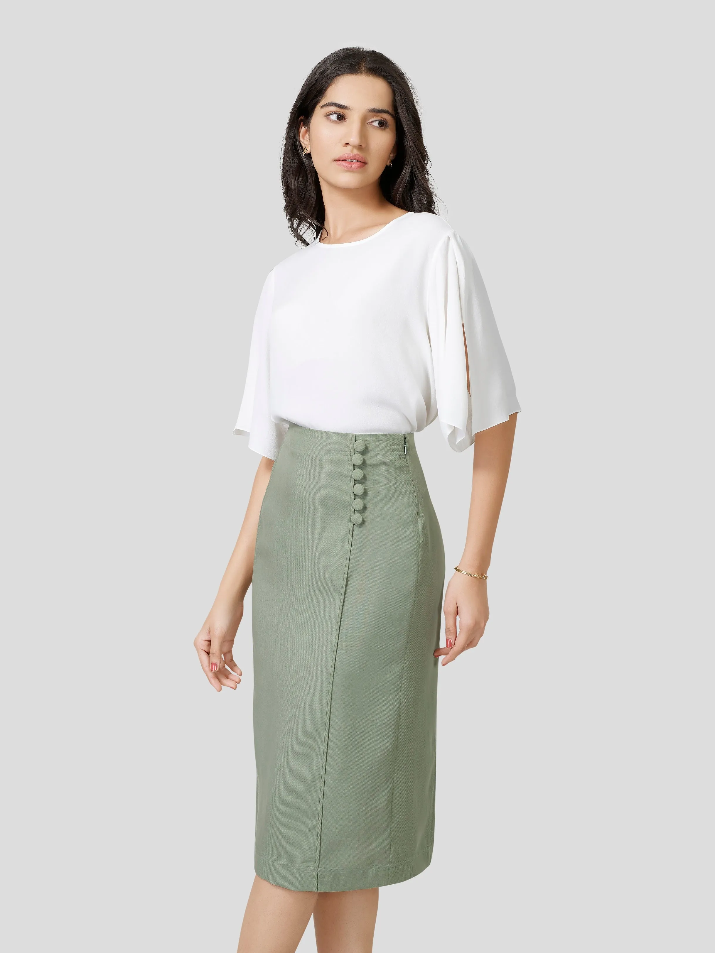 Laurel Lyocell Paneled Skirt