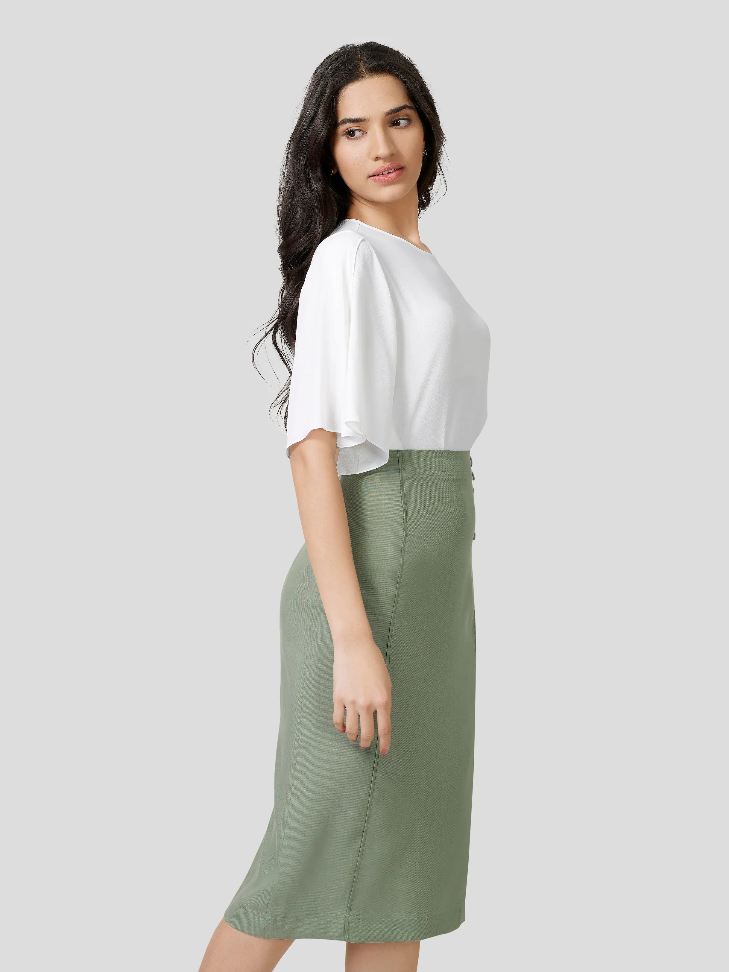 Laurel Lyocell Paneled Skirt
