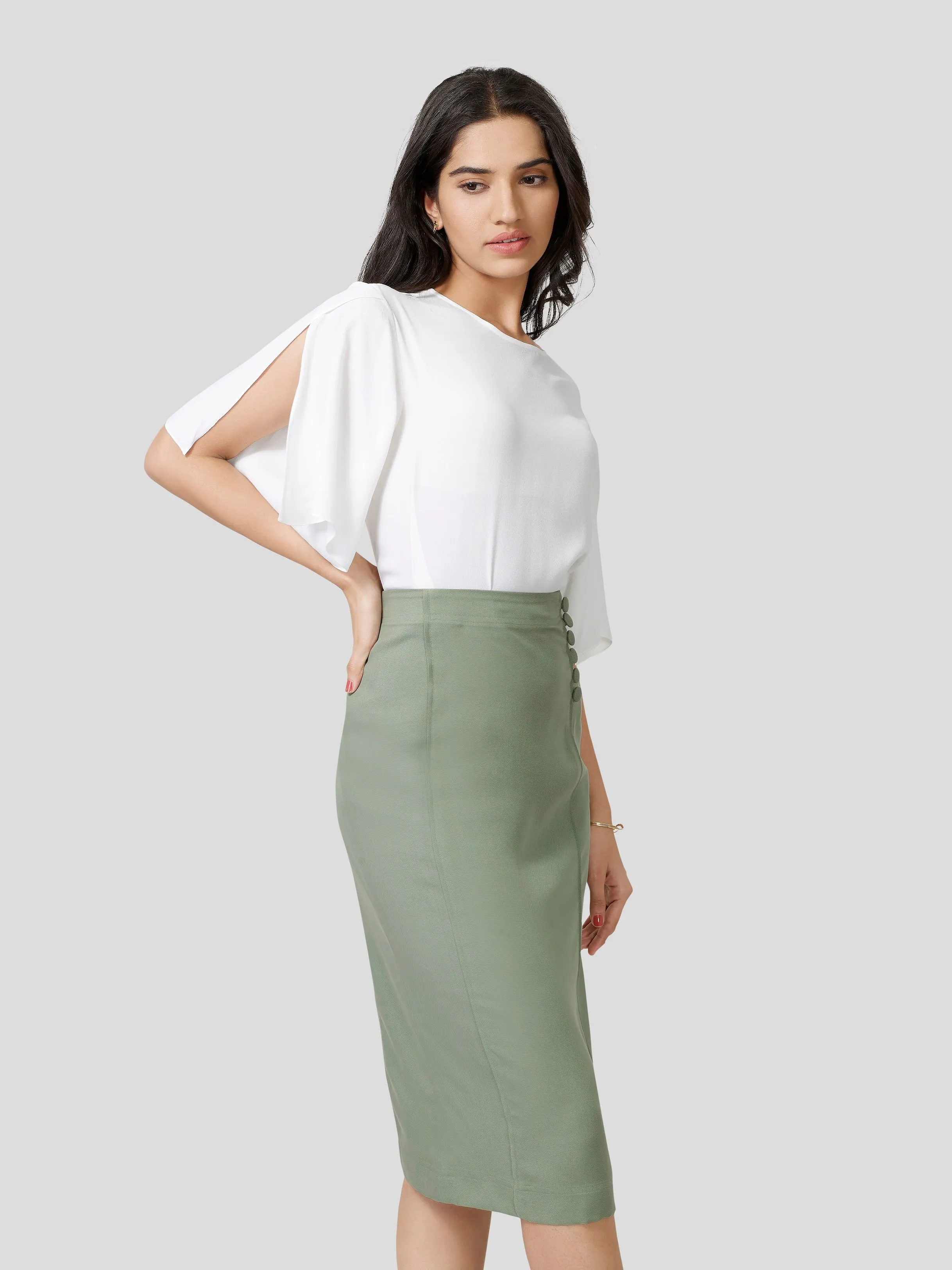 Laurel Lyocell Paneled Skirt