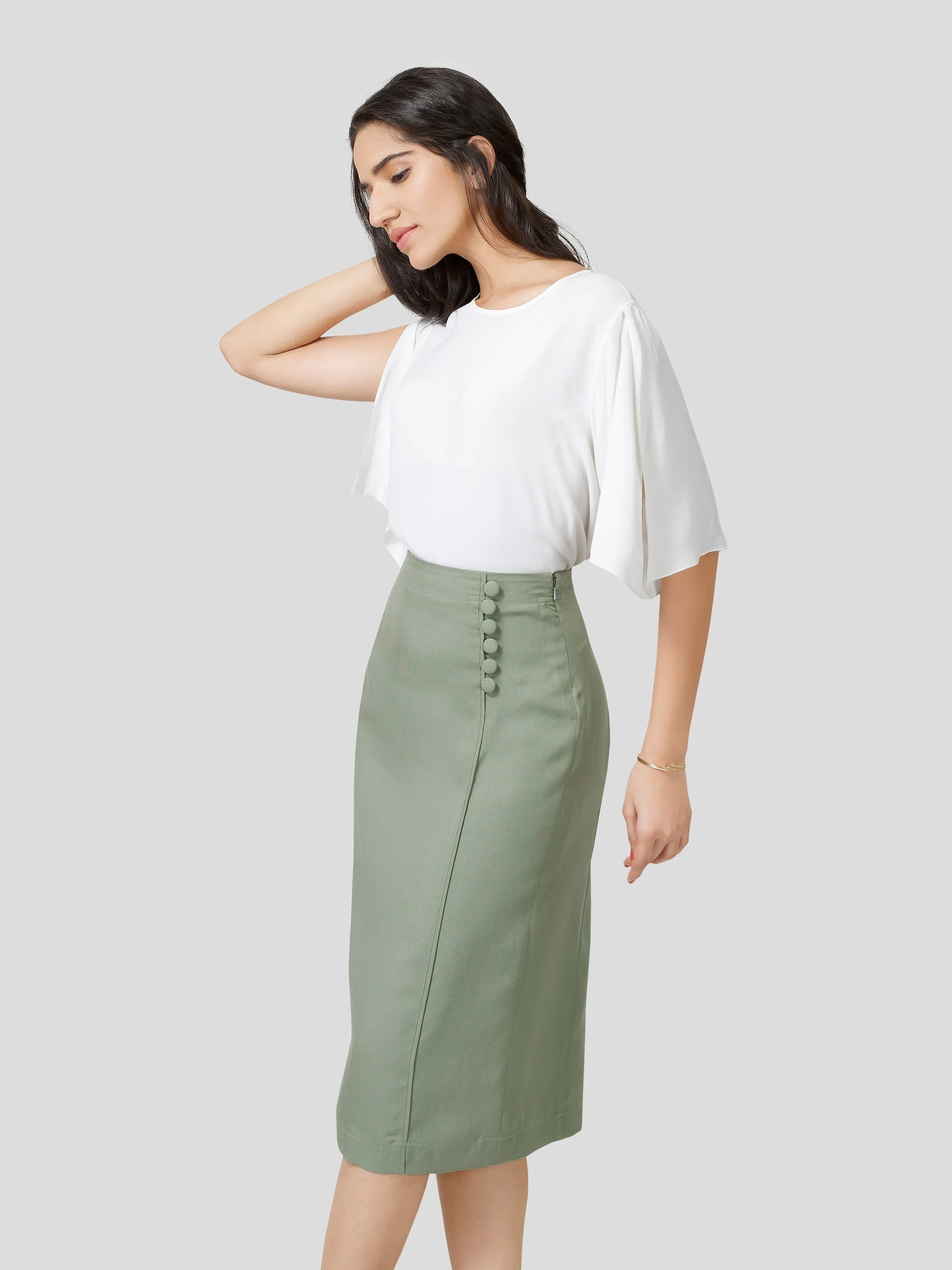 Laurel Lyocell Paneled Skirt