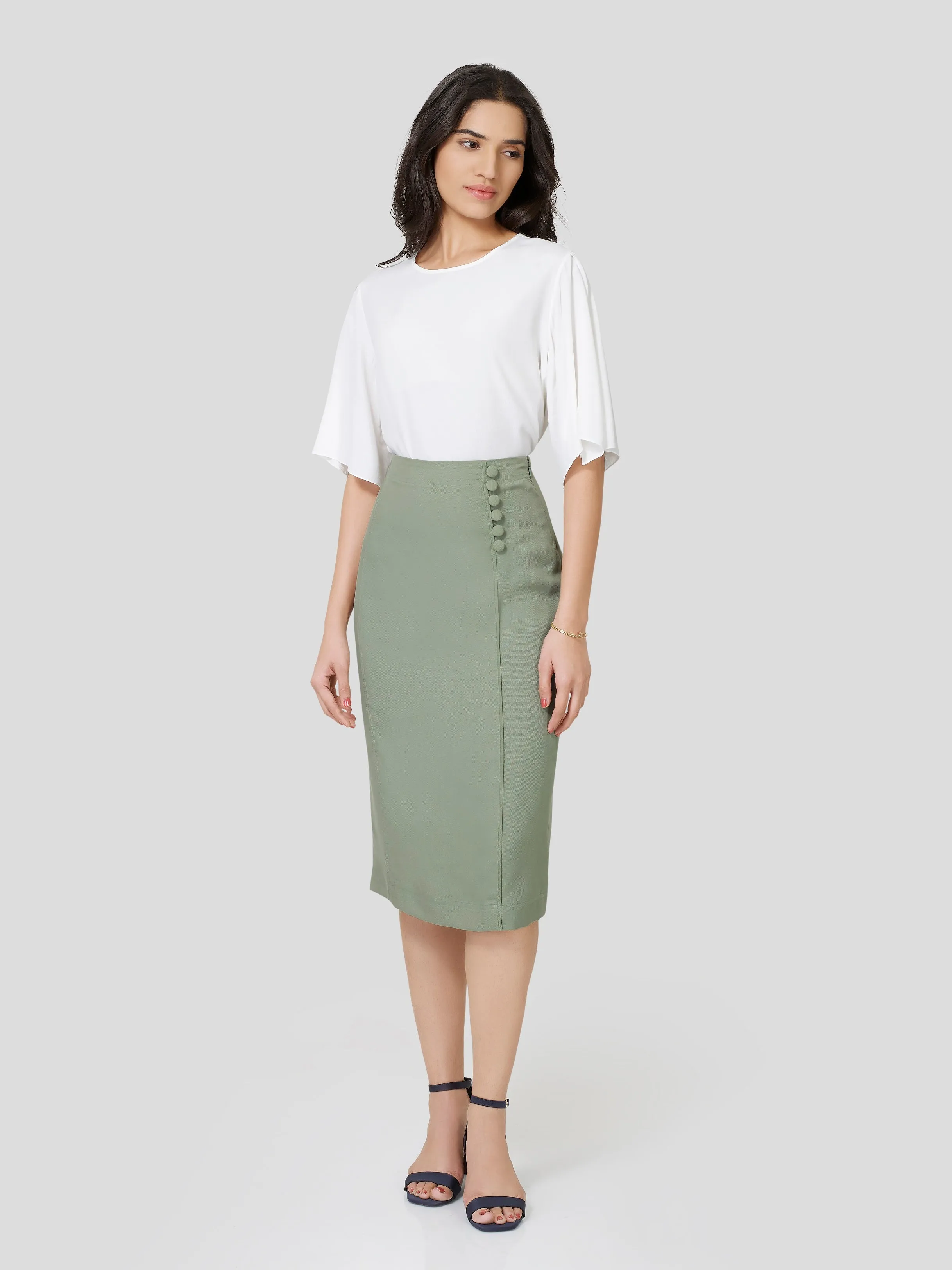 Laurel Lyocell Paneled Skirt