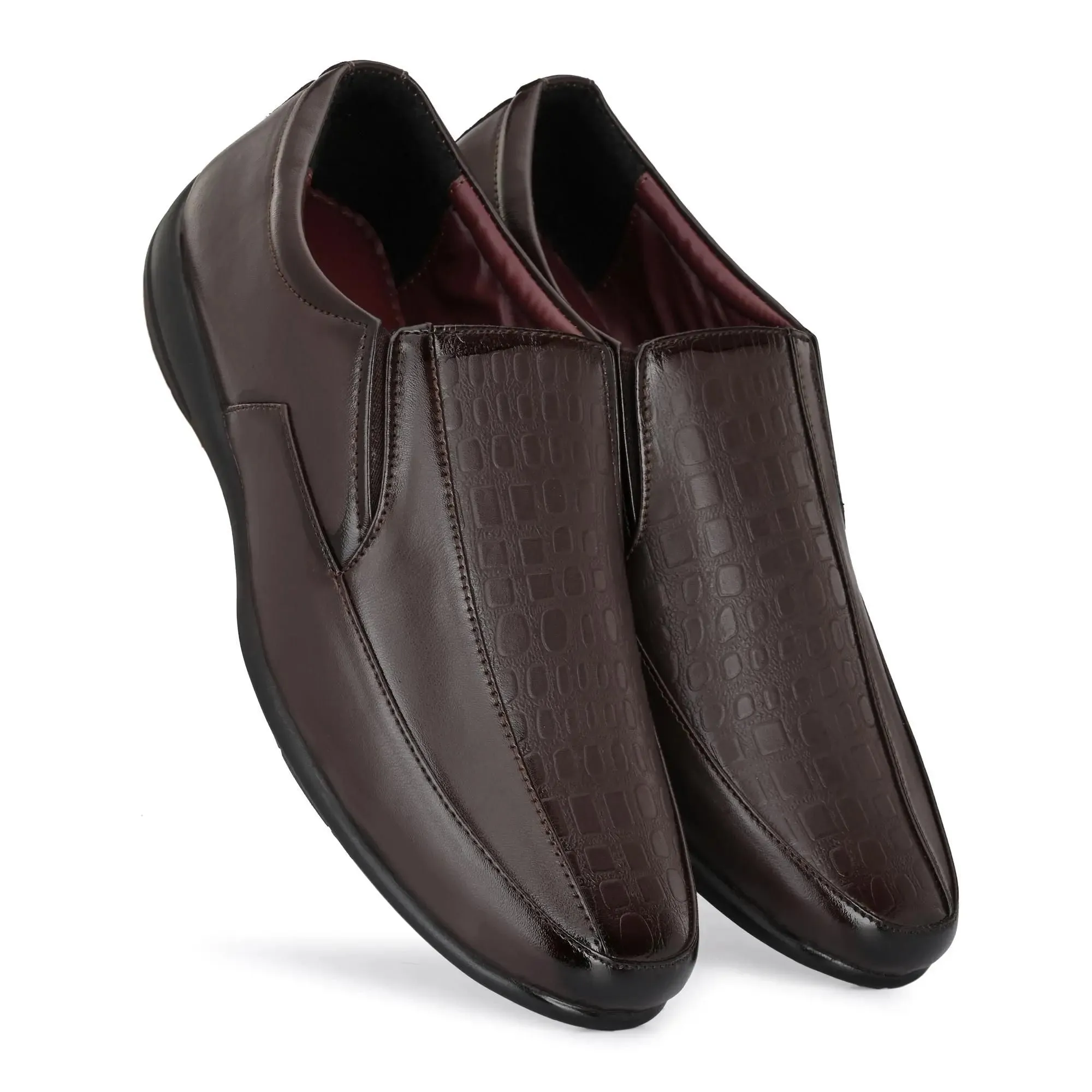 Loafers Brown Formal Synthetic Slip-on Leather Loafer