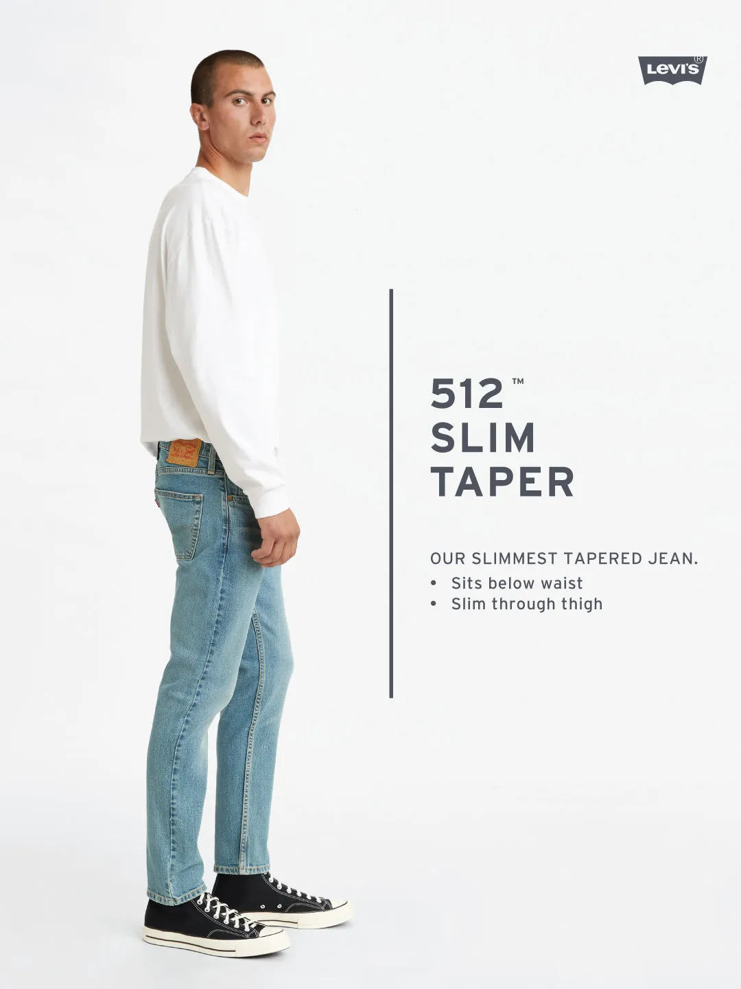Men's  512 Slim Tapered Fit Beige Chinos