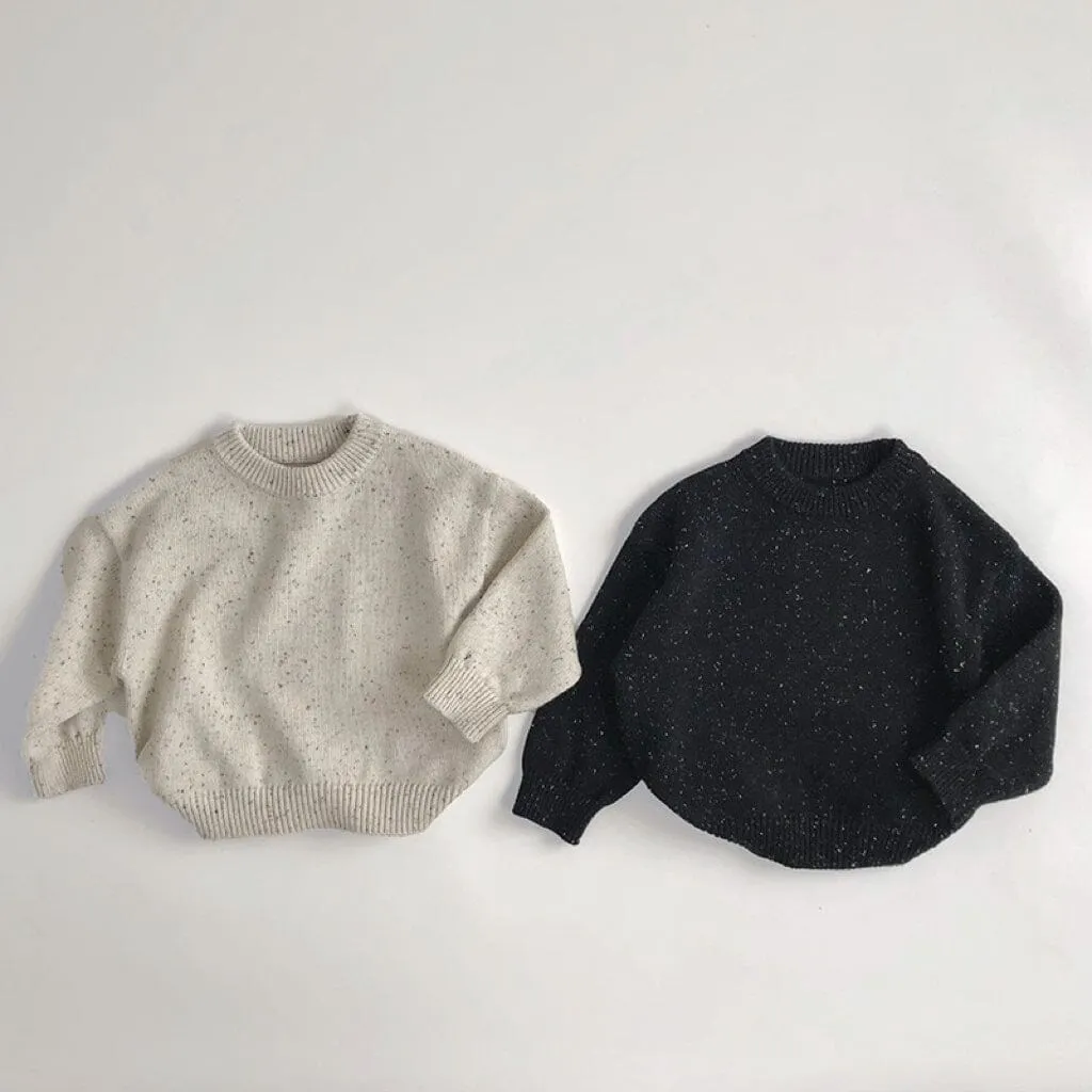Minimalist Speckled Knit Sweater