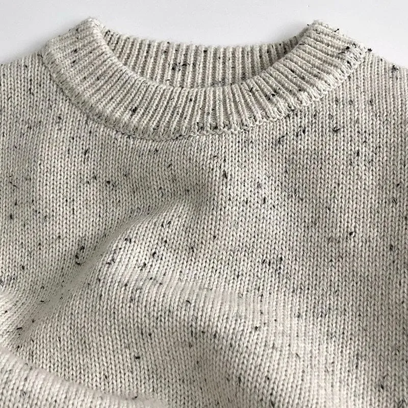 Minimalist Speckled Knit Sweater