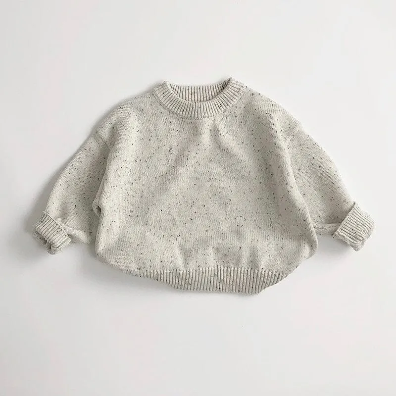 Minimalist Speckled Knit Sweater