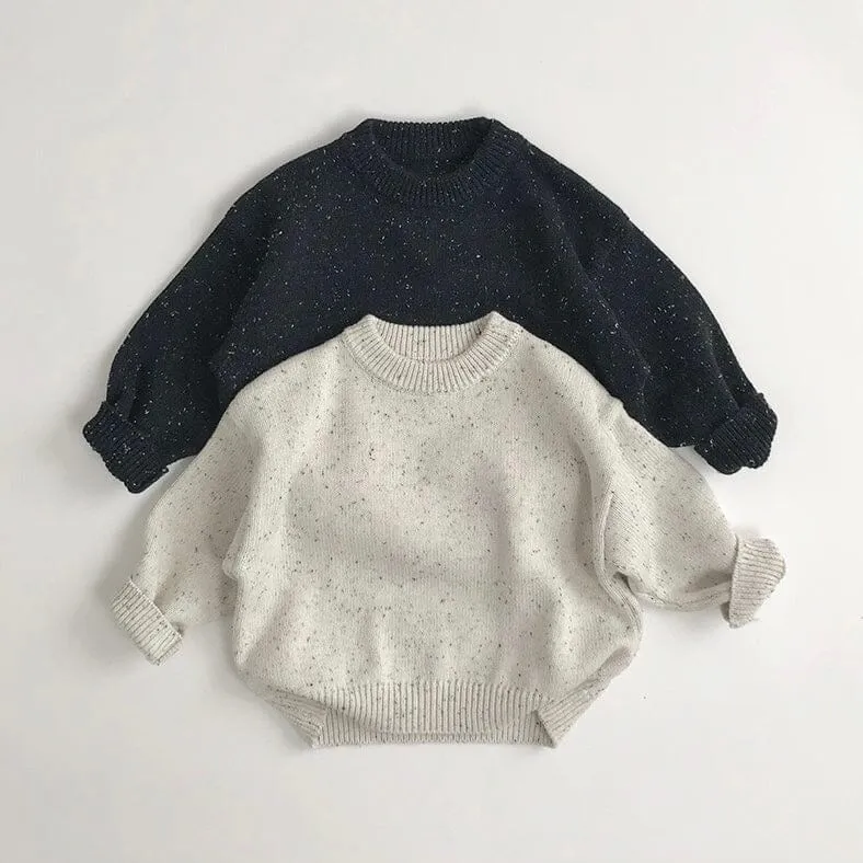Minimalist Speckled Knit Sweater
