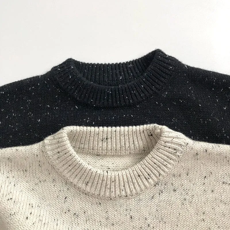 Minimalist Speckled Knit Sweater