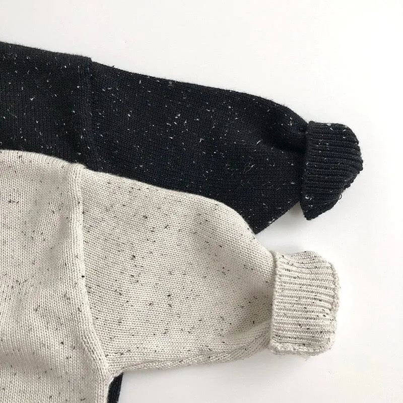 Minimalist Speckled Knit Sweater