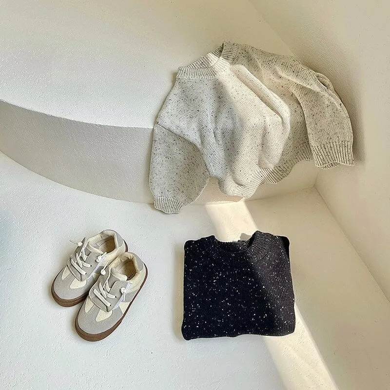 Minimalist Speckled Knit Sweater