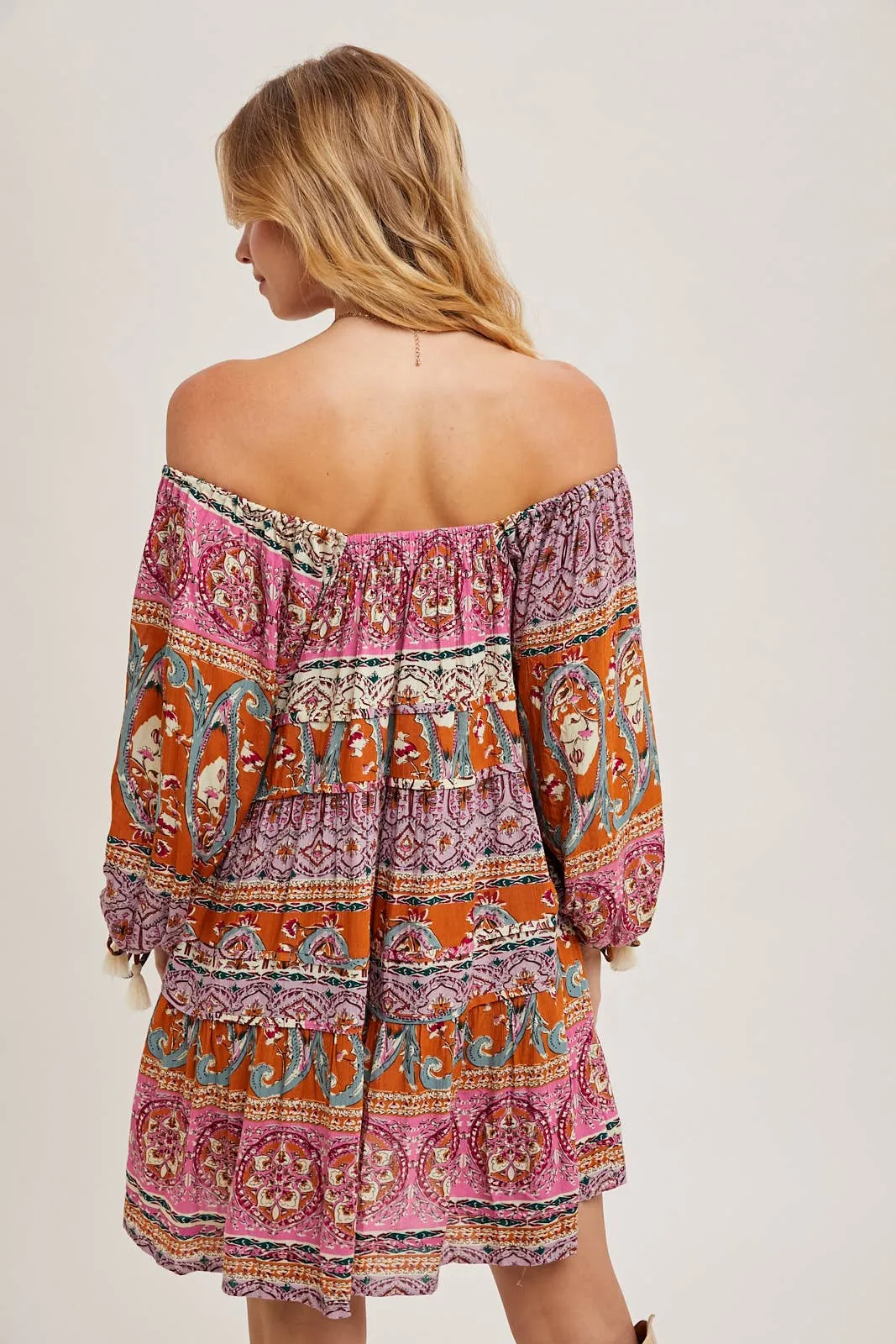 Paisley Print Boho Dress