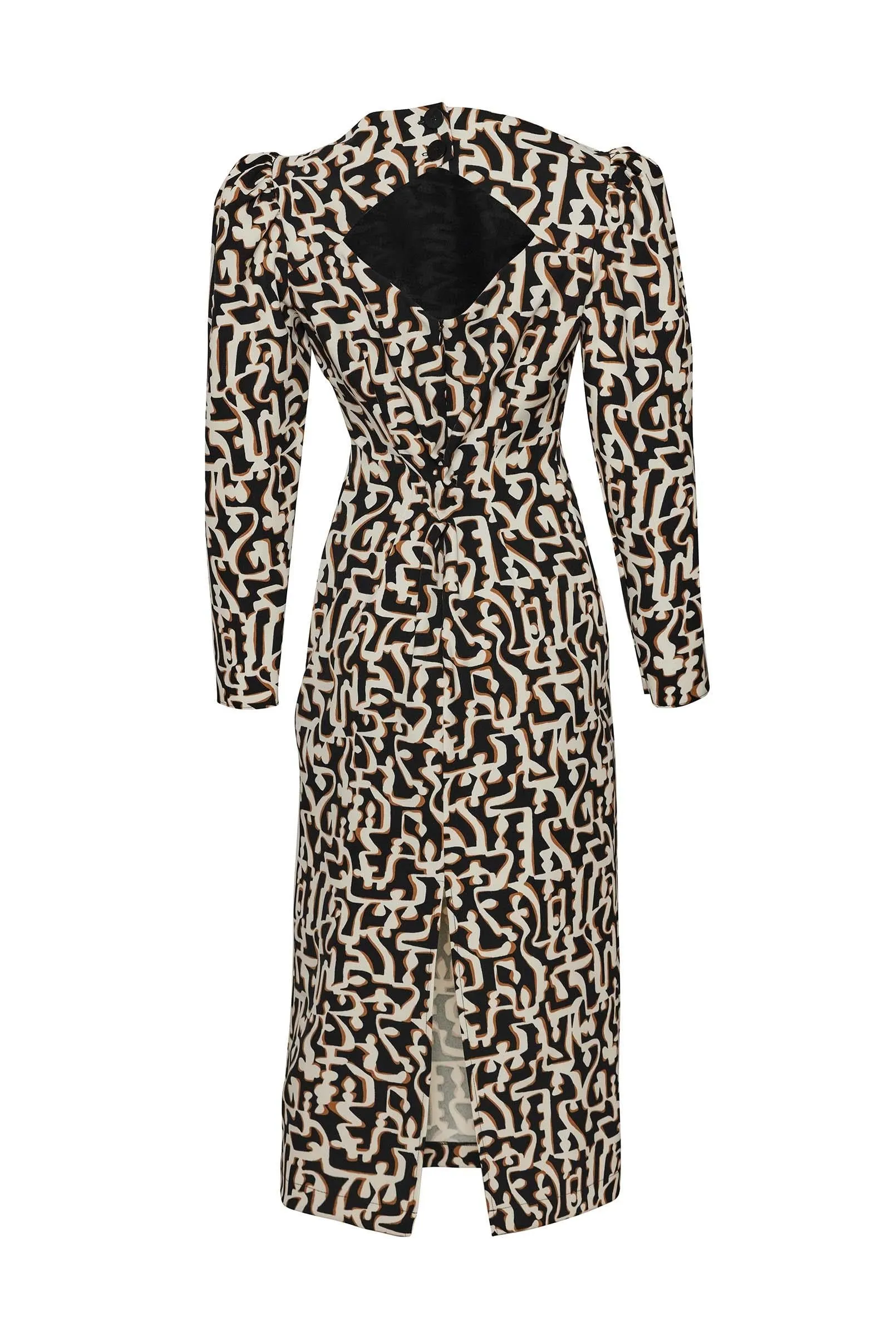 Patterned Dress Black