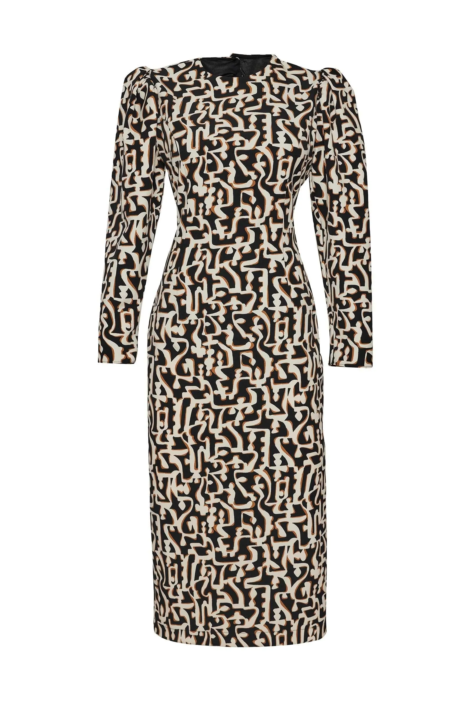 Patterned Dress Black