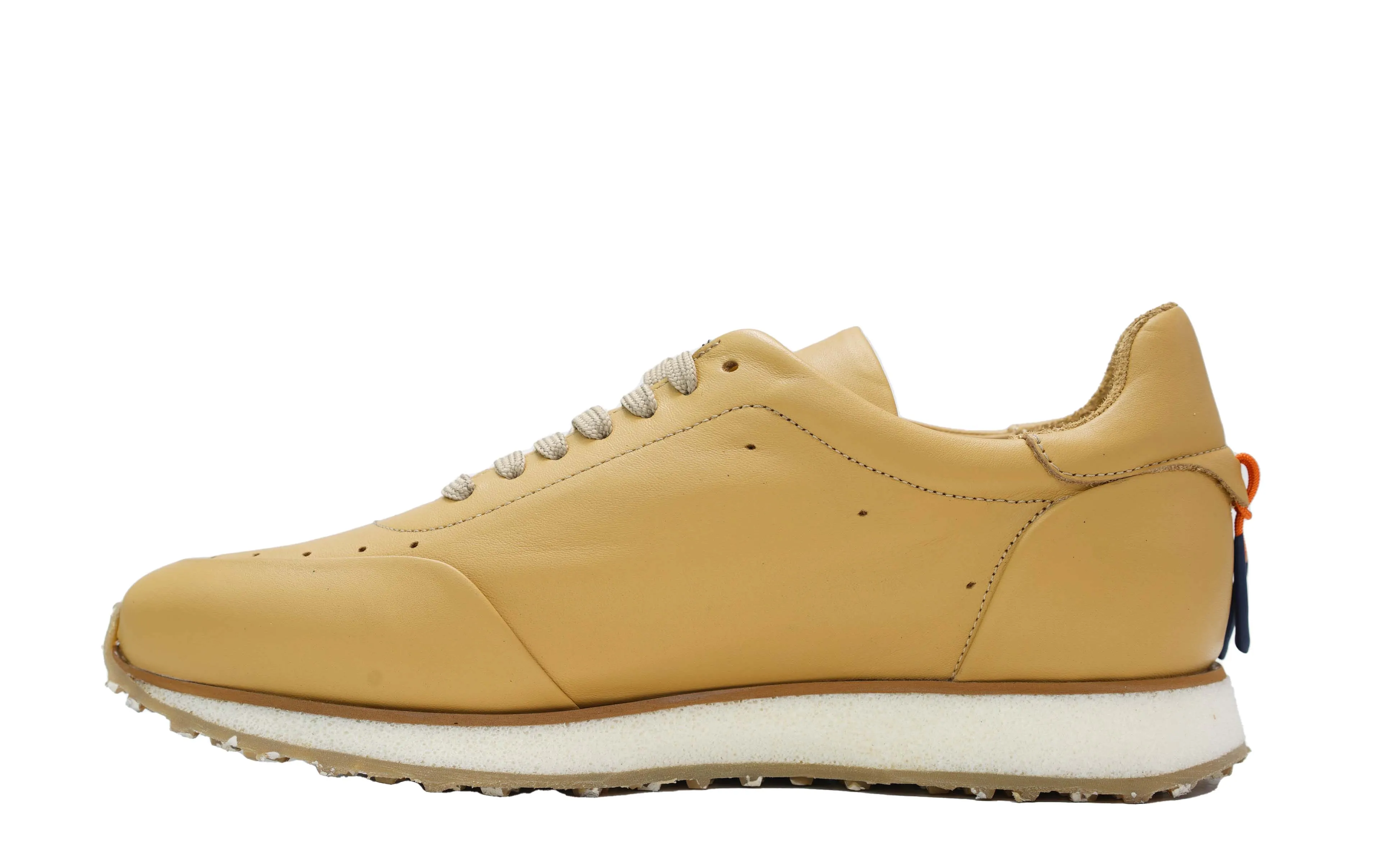 Roberto Serpentini Men's Beige Leather Sneaker MC3924 0% 3off