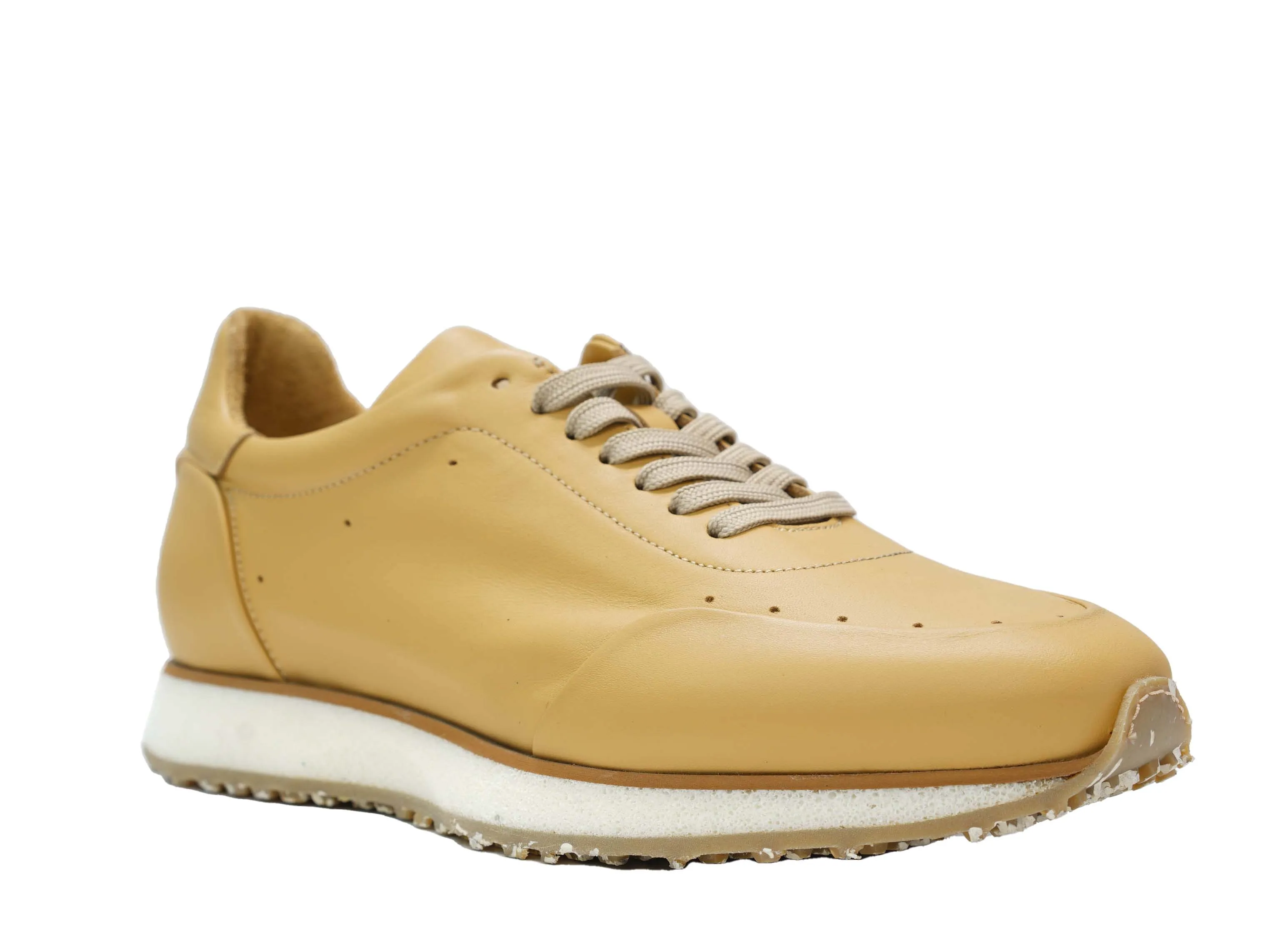 Roberto Serpentini Men's Beige Leather Sneaker MC3924 0% 3off