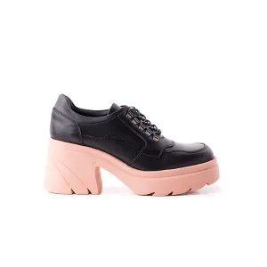 Rowdy Black/Pink Leather