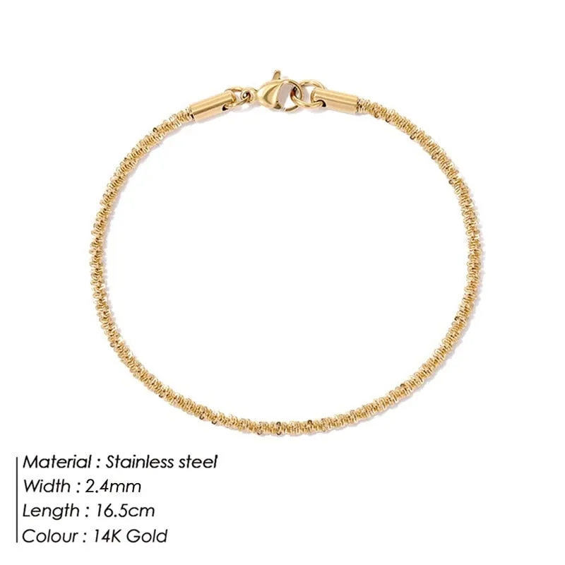 Simple Shiny Minimalist Charm Bracelet