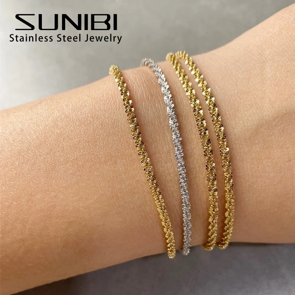 Simple Shiny Minimalist Charm Bracelet