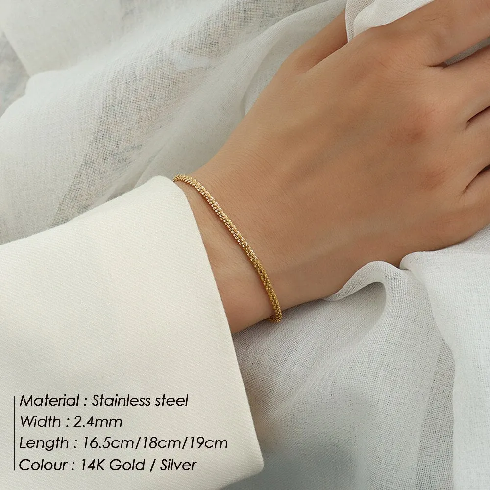 Simple Shiny Minimalist Charm Bracelet