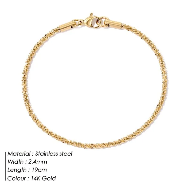 Simple Shiny Minimalist Charm Bracelet