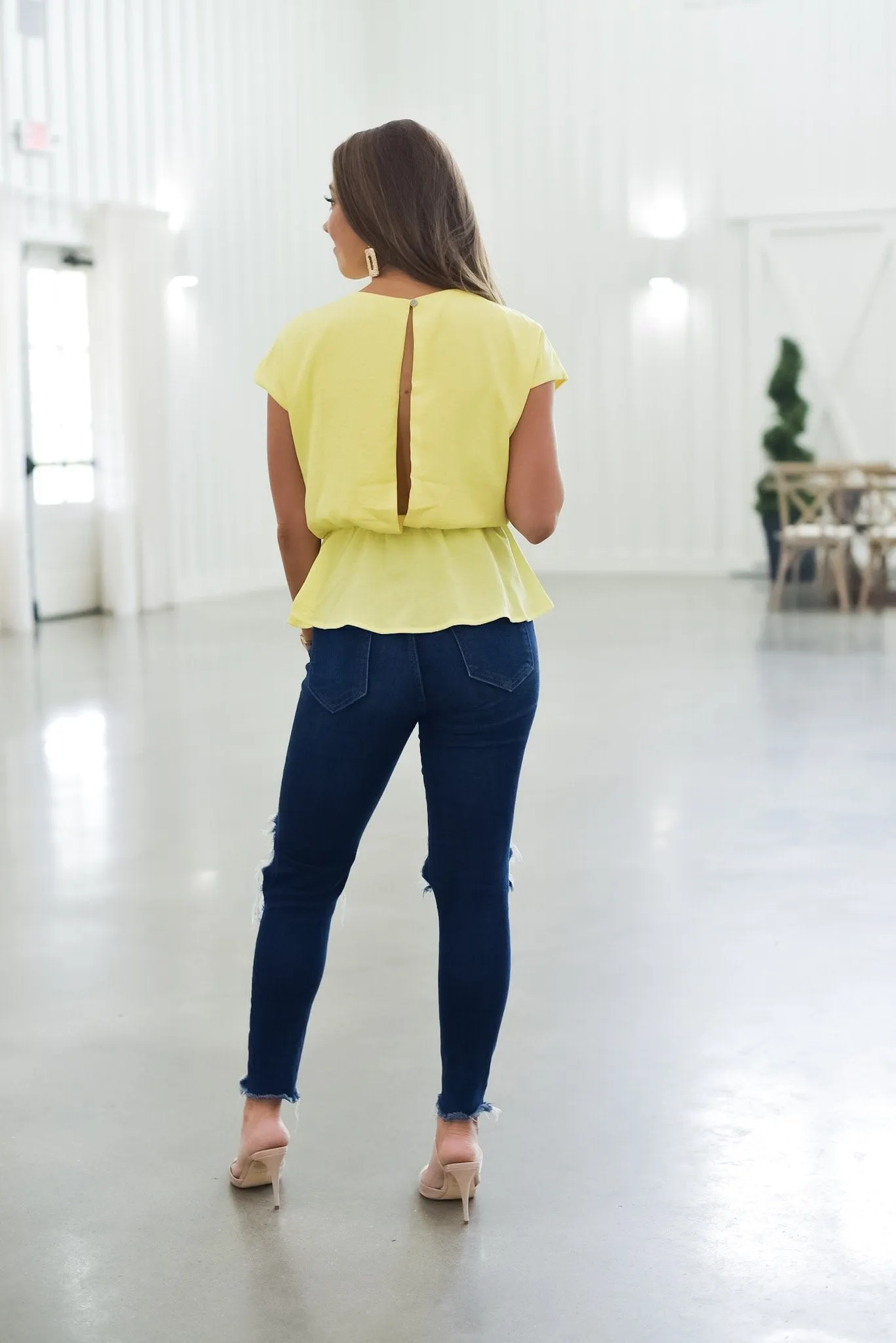 This Means Business Top in Yellow