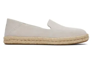 TOMS Womens Santiago Suede Espadrille - Putty