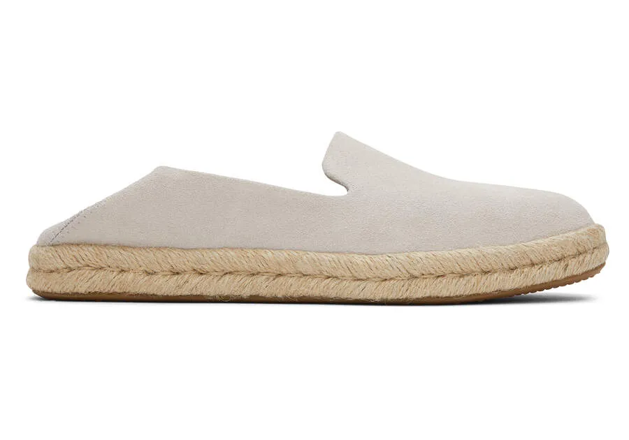 TOMS Womens Santiago Suede Espadrille - Putty