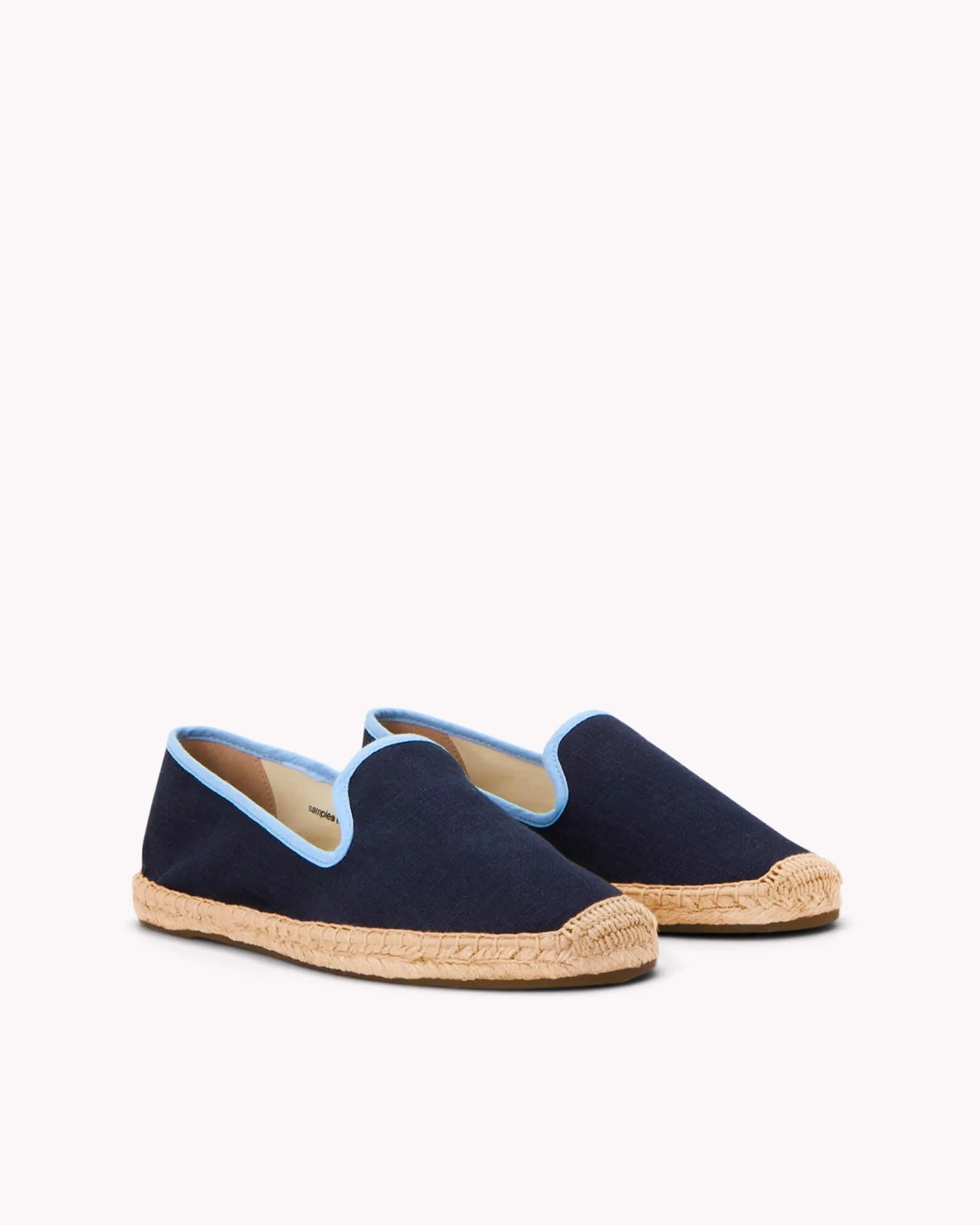 Womens_Espadrilles_The Smoking_Linen Colors_Dark Navy - Light Blue