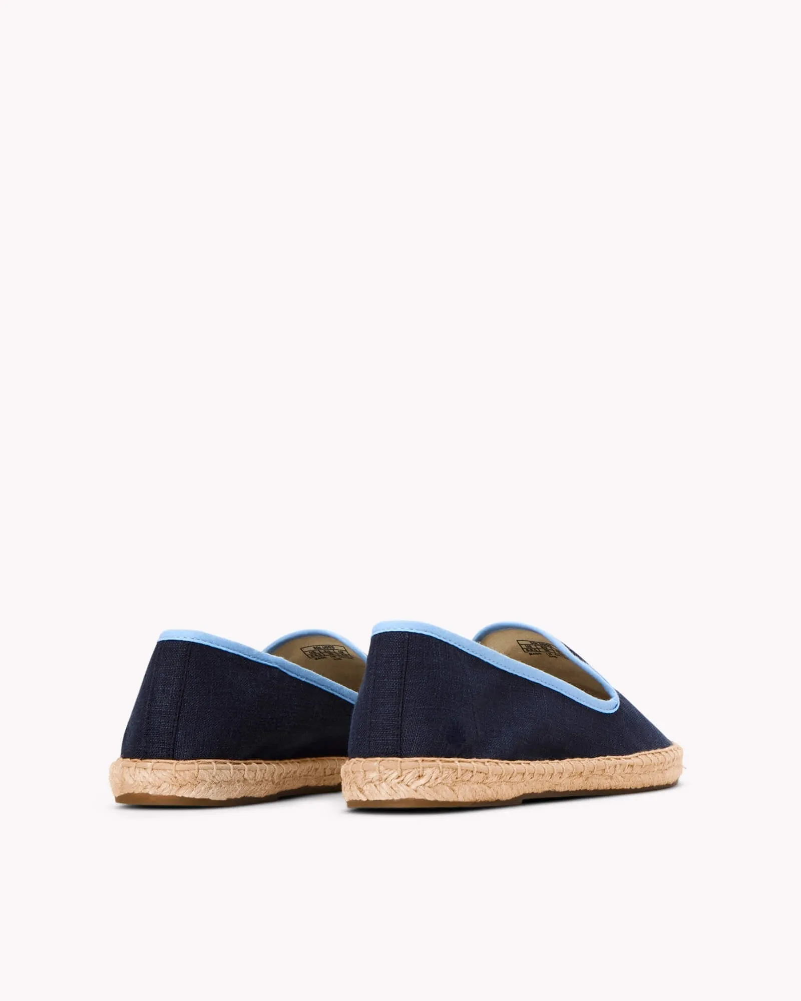 Womens_Espadrilles_The Smoking_Linen Colors_Dark Navy - Light Blue