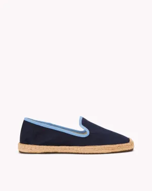 Womens_Espadrilles_The Smoking_Linen Colors_Dark Navy - Light Blue